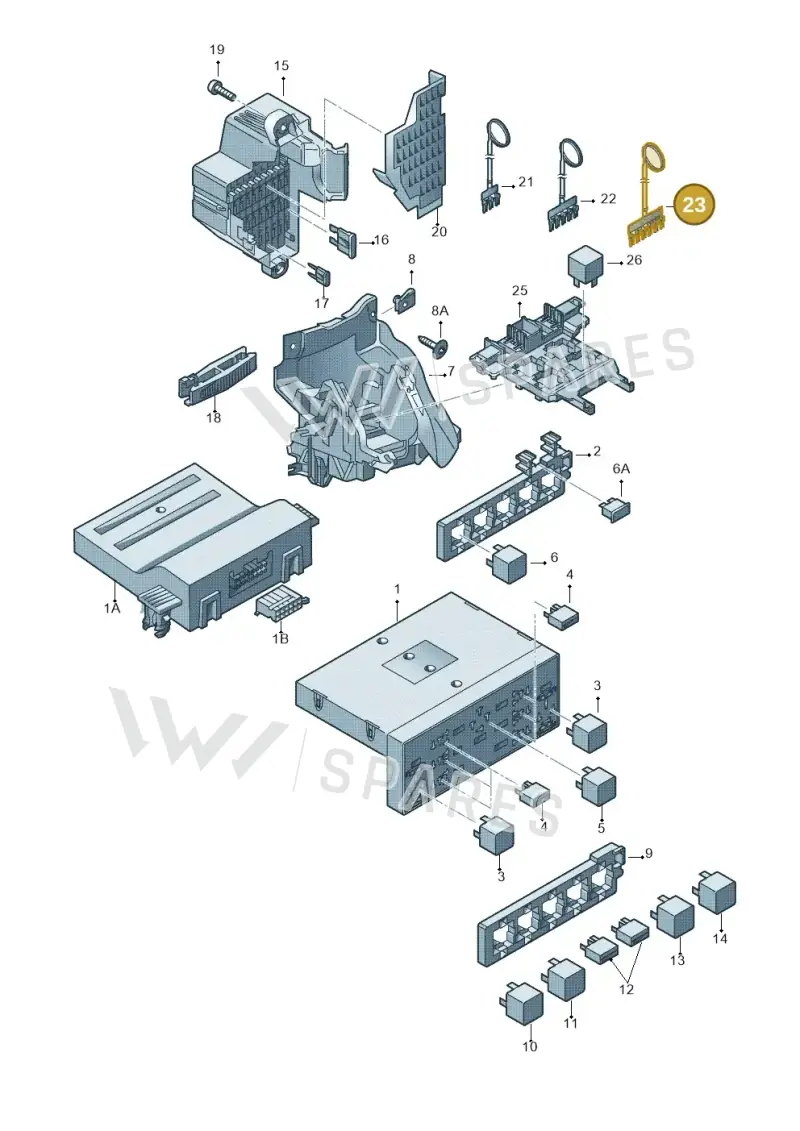 1K0937524E — Audi RS3 Sportback (2011-2012) diagram 646937000, position 23