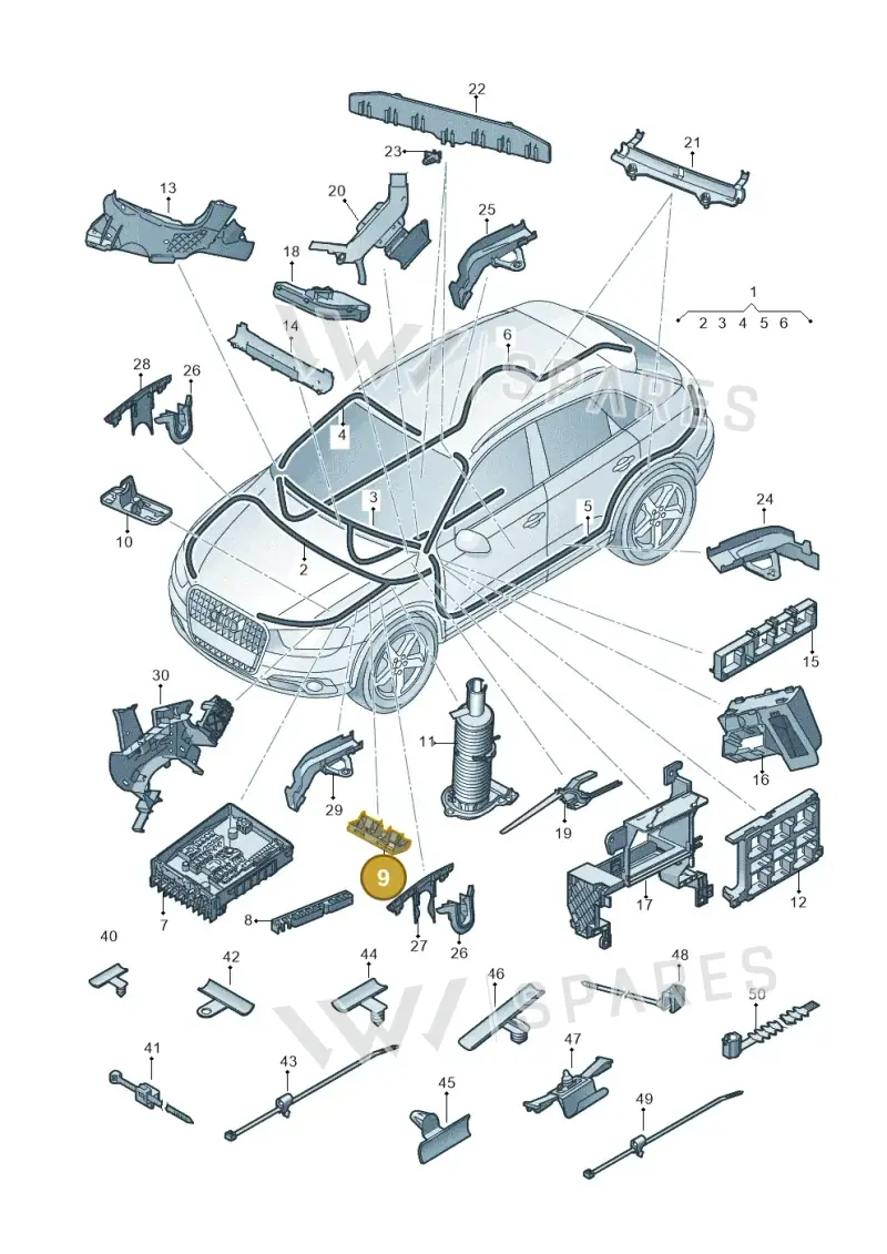 1K0937540C — Audi Q3 1.4 (2016-) diagram 728971800, position 9