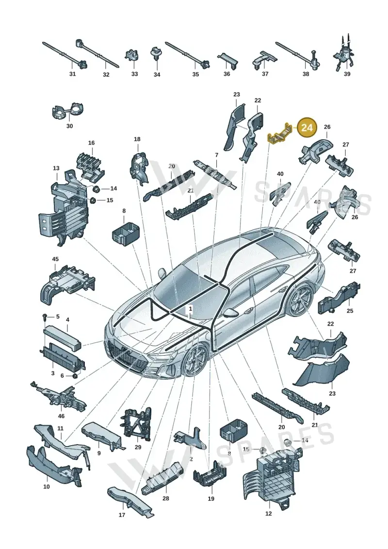 1K0937545M — Audi RS e-tron GT (2020-2020) diagram 4j1971800, position 24