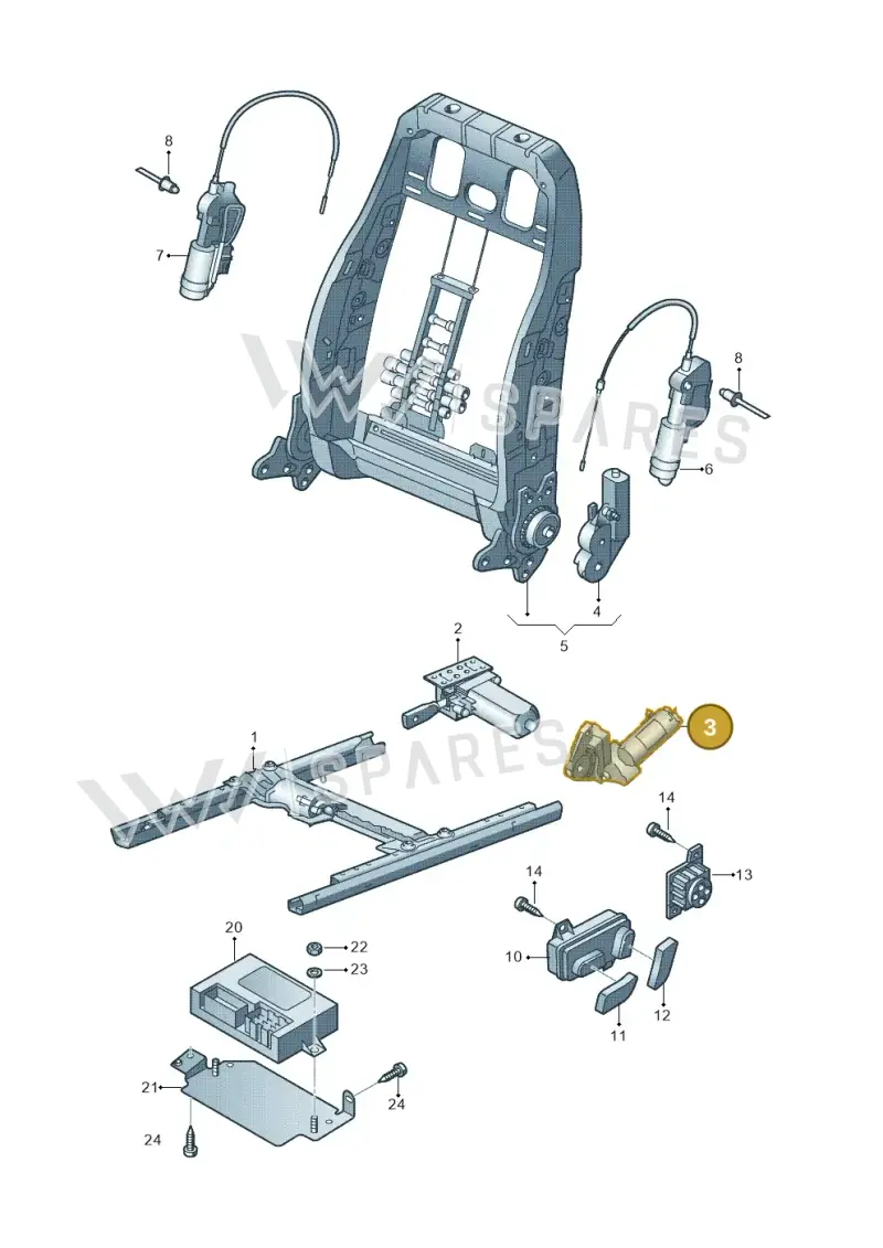 1K0959111 — Audi R8 qu. 5.2 (2012-2015) diagram 448959200, position 3