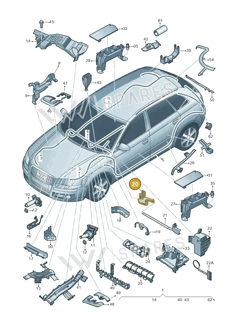 1K0971616D — Audi RS3 Sportback (2011-2012) diagram 720971800, position 20