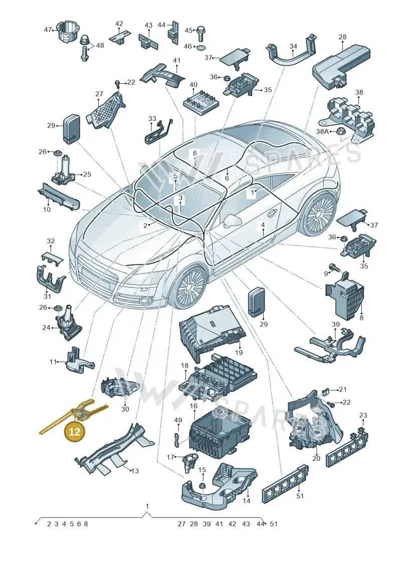 1K0971616E — Audi TTRS Plus Coupe (2009-2014) diagram 609971800, position 12