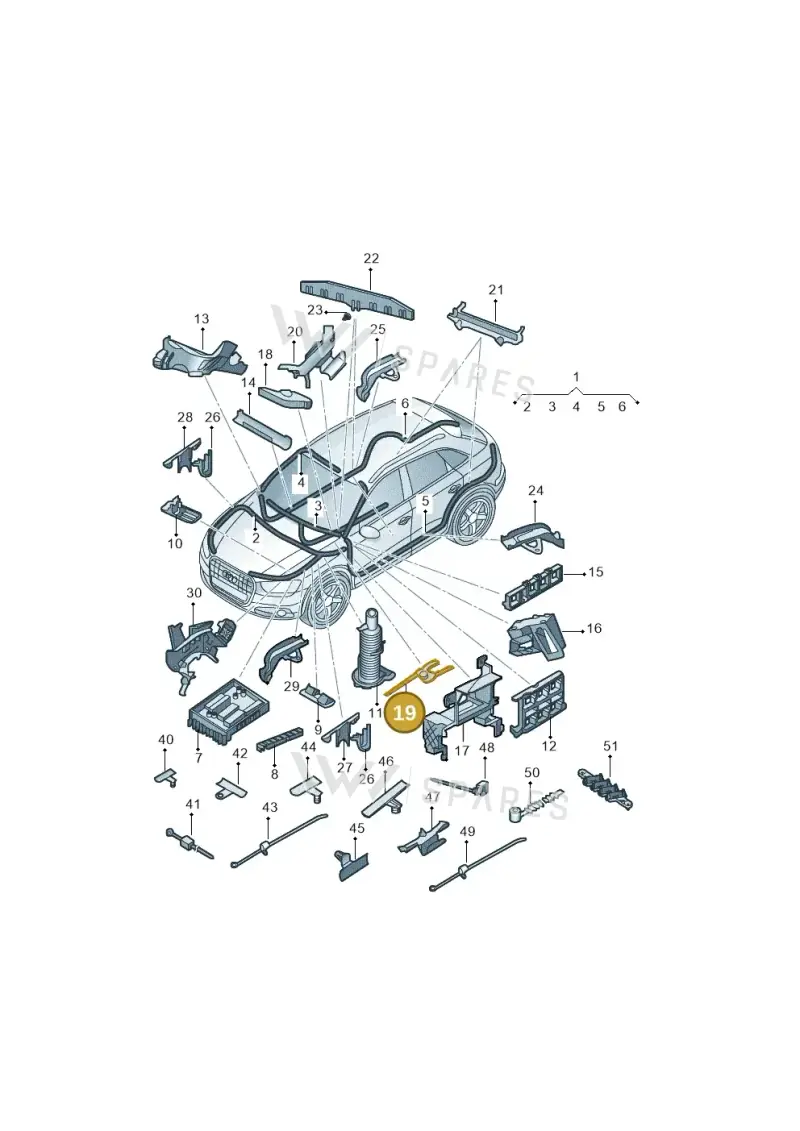 1K0971616E — Audi Q3 quattro 2.0 (2016-2019) diagram 895971080, position 19