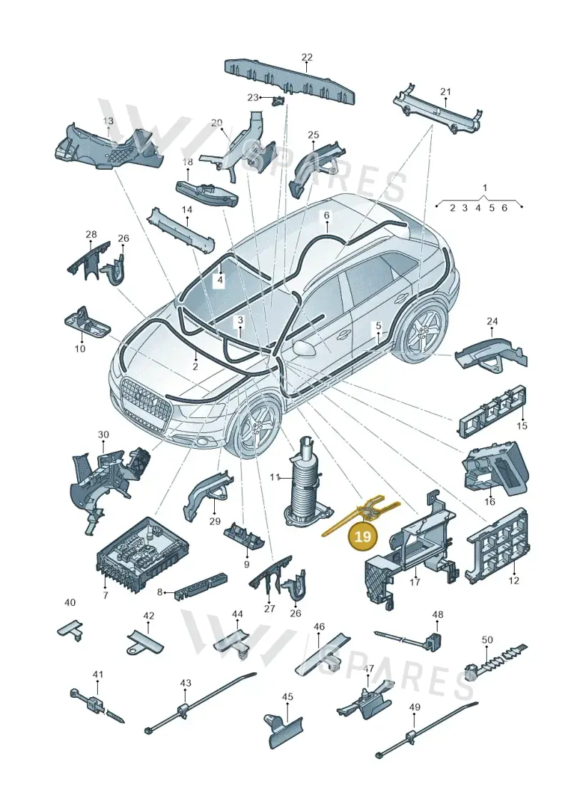 1K0971616E — Audi Q3 1.4 (2016-) diagram 728971800, position 19