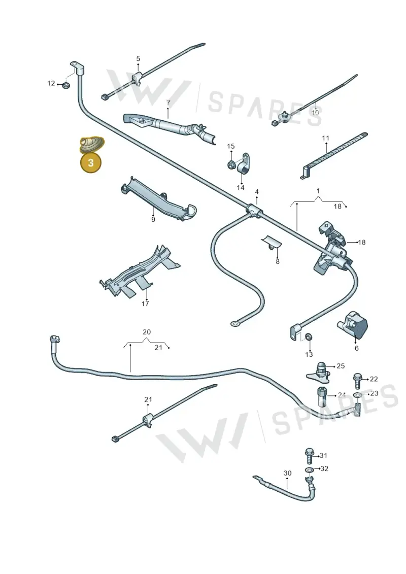 1K0971841 — Audi TTS Coupe 2.0 (2010-2014) diagram 676972020, position 3