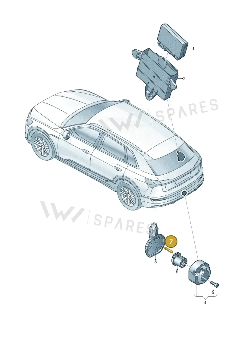 1K0972217D — Audi Q8 e-tron (2018-2020) diagram 586945500, position 7