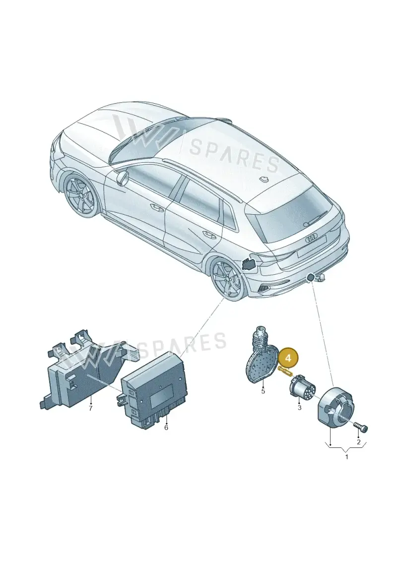1K0972217D — Audi A3 Sportback (2019-2021) diagram 596945500, position 4