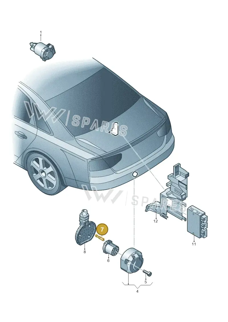 1K0972217D — Audi A8L qu. 3.0 TDI (2013-2018) diagram 696945500, position 7