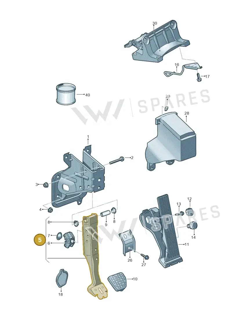 1K1723142J — Audi Q3 1.4 (2016-) diagram 855721600, position 5