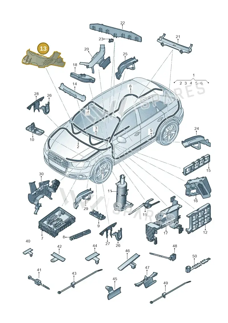 1K1971822E — Audi Q3 1.4 (2016-) diagram 728971800, position 13
