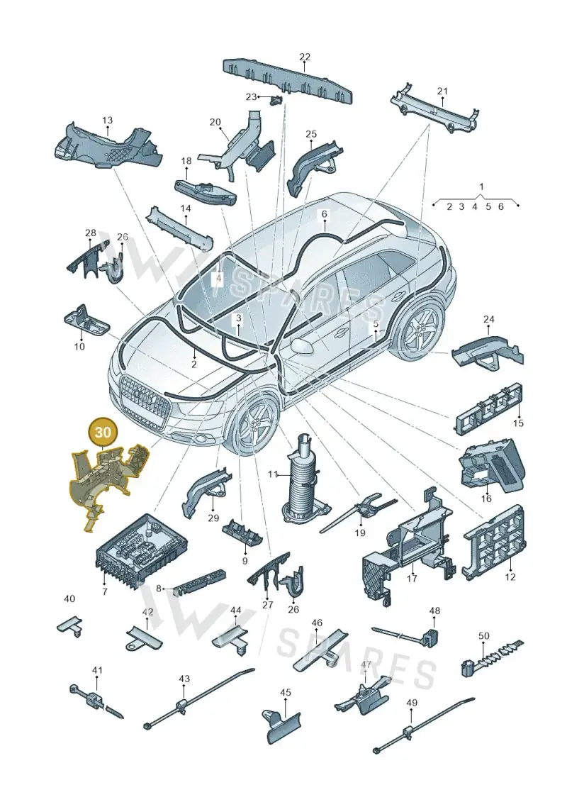 1K8971615E — Audi Q3 1.4 (2016-) diagram 728971800, position 30
