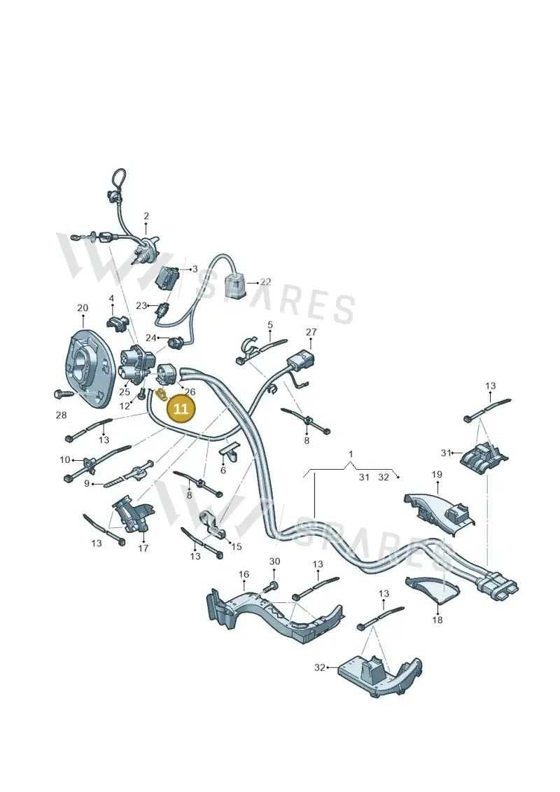 1N3972162 — Audi Q4 Sportback (2021-2022) diagram 89a970320, position 11