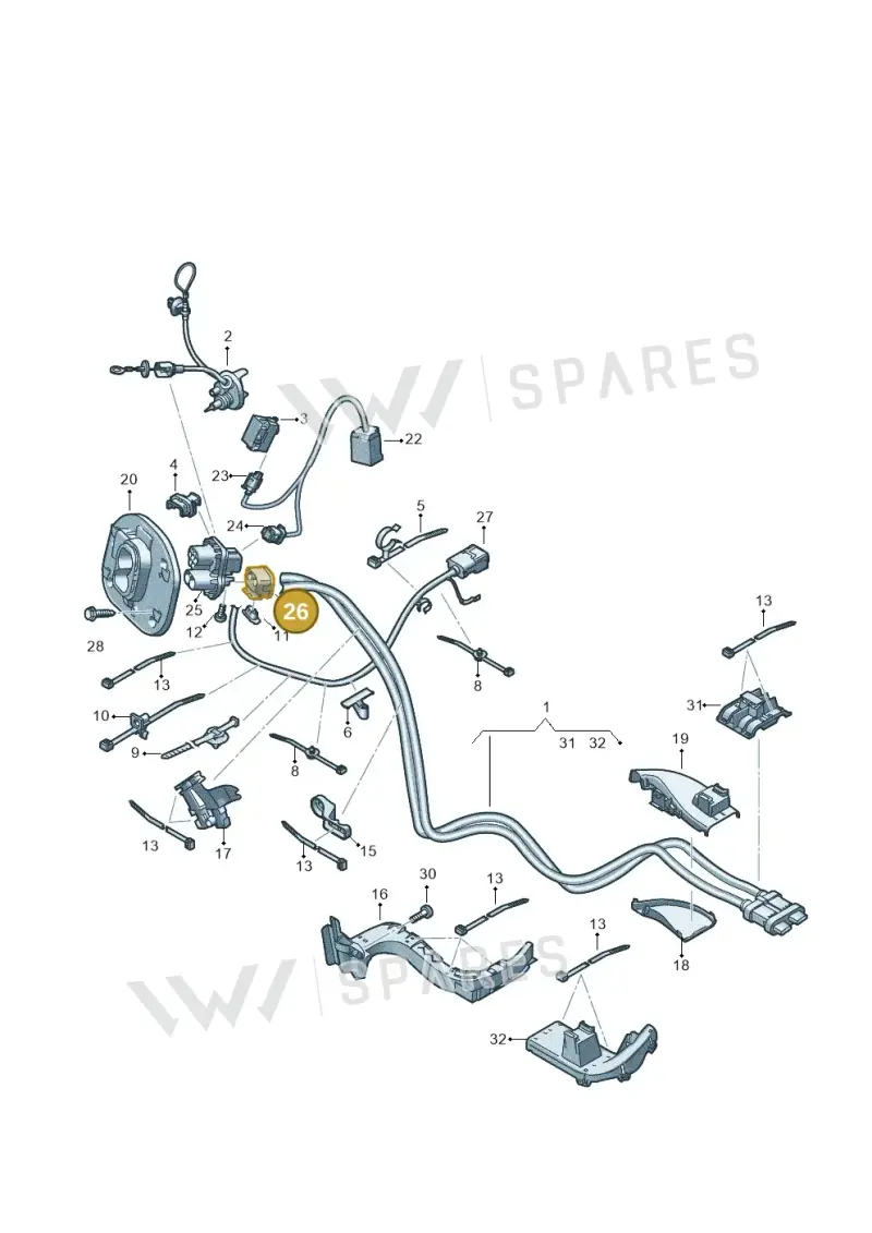 1N3972509K — Audi Q4 Sportback (2021-2022) diagram 89a970320, position 26
