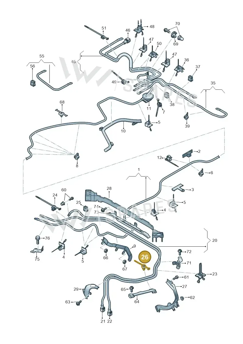 1P0971838 — Audi A6 2.0 (2018-) diagram 435972020, position 26