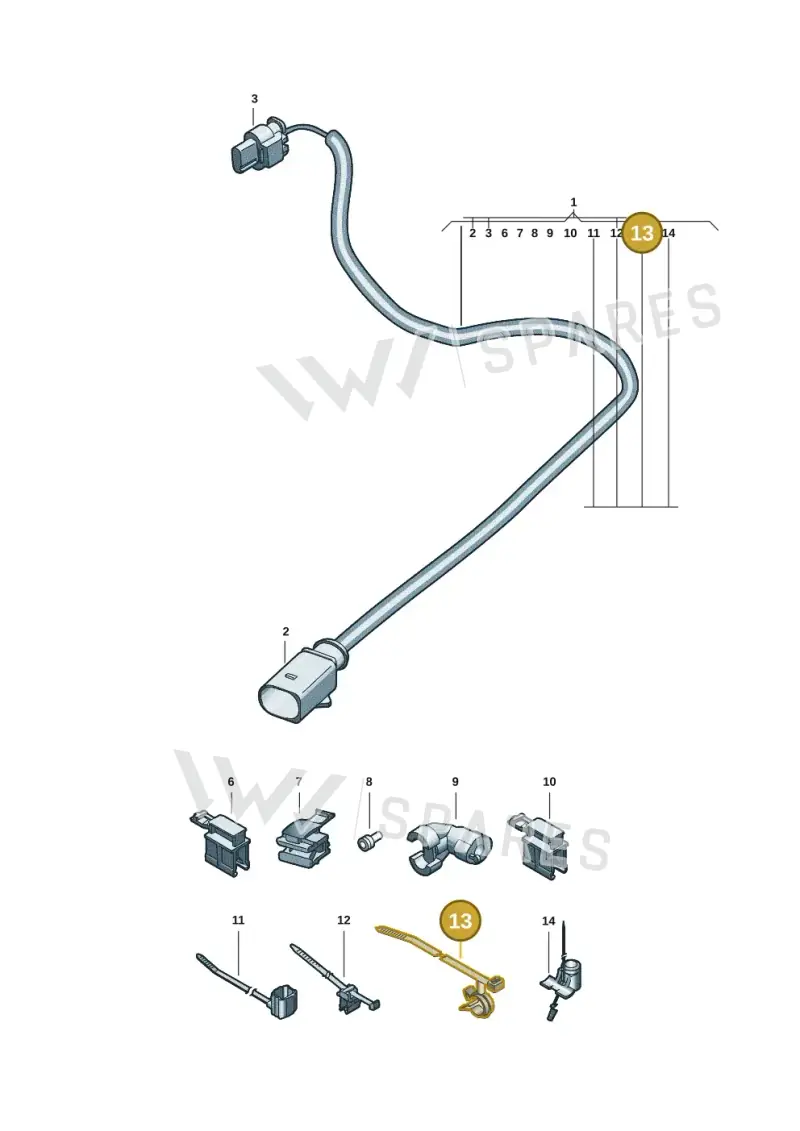 1P0971838B — Audi A5 Limo 2.0 (2024-) diagram 8wk972830, position 13