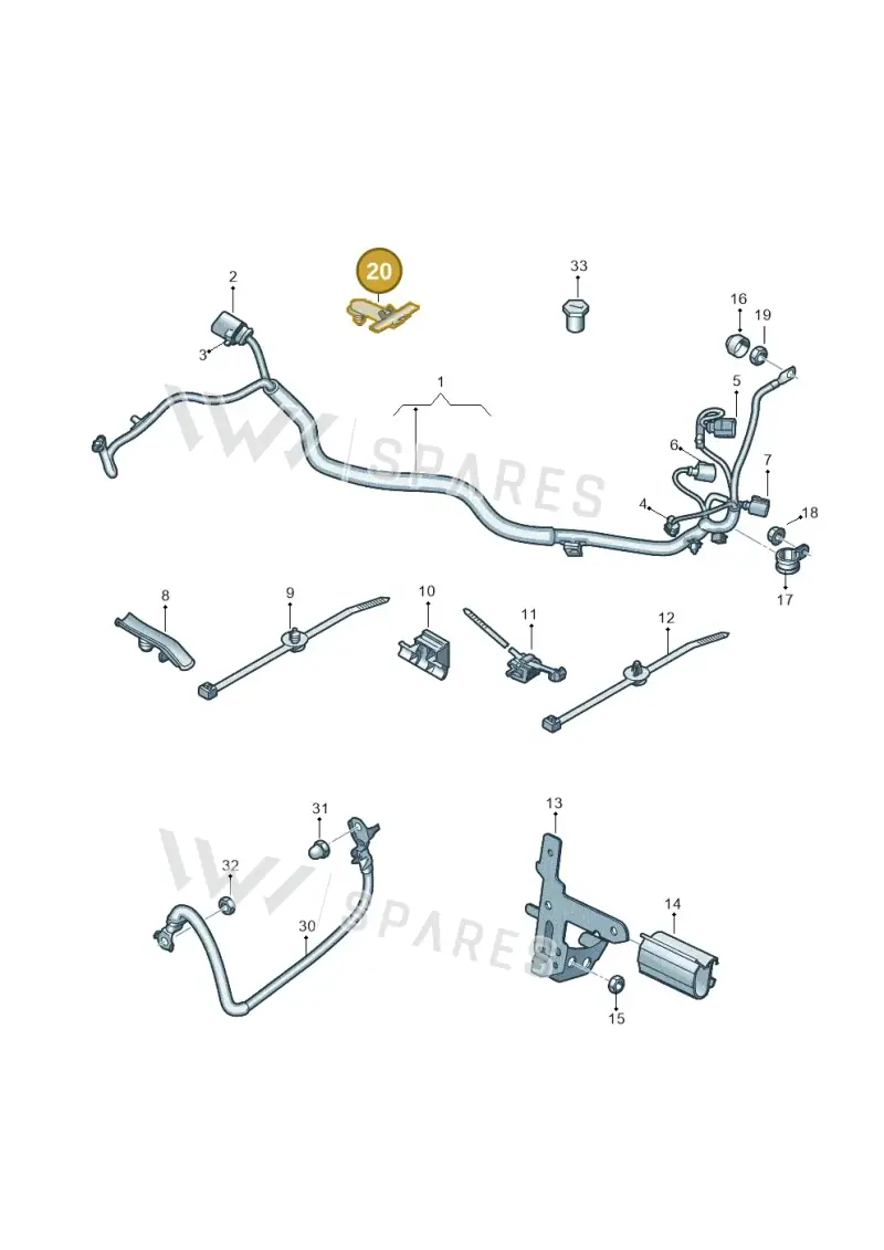 1P0971848B — Audi TTS Coupe 2.0 (2014-2023) diagram 850972020, position 20