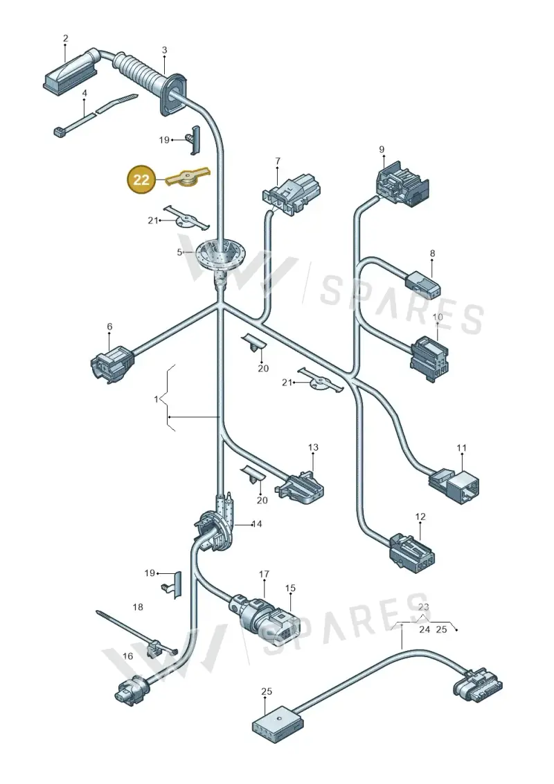 1S0971848F — Audi A3 Sportback (2019-2021) diagram 596972330, position 22