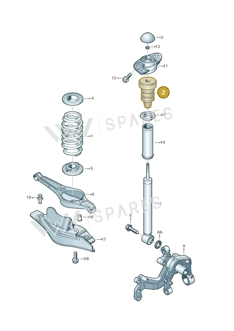 1T0511359 — Audi Q3 2.0 TDI (2014-2019) diagram 409511000, position 2