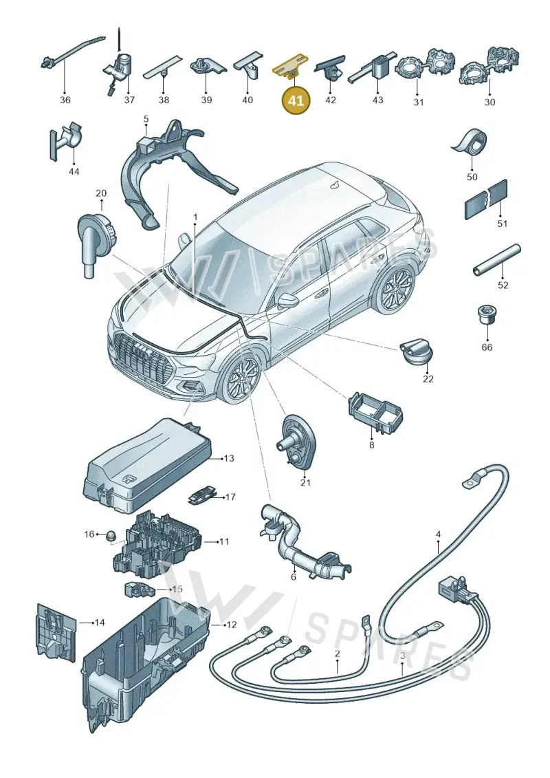 1T0971930F — Audi Q4 Sportback (2021-2022) diagram 89a971850, position 41