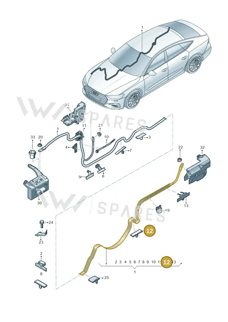 1U0971848A — Audi RS6 Avant (2019-) diagram 538972000, position 12
