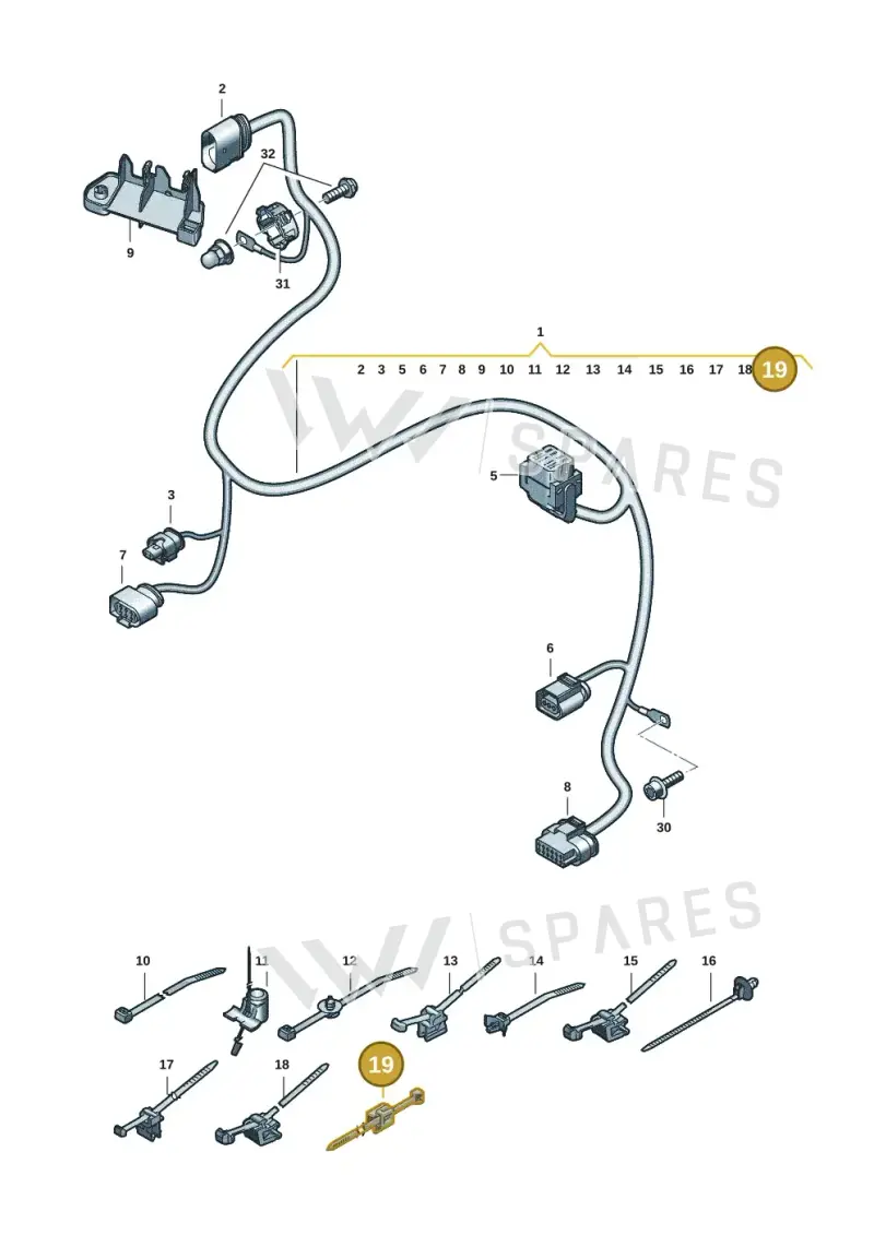 1Y0971838 — Audi Q6 e-tron (2023-) diagram f5s972825, position 19