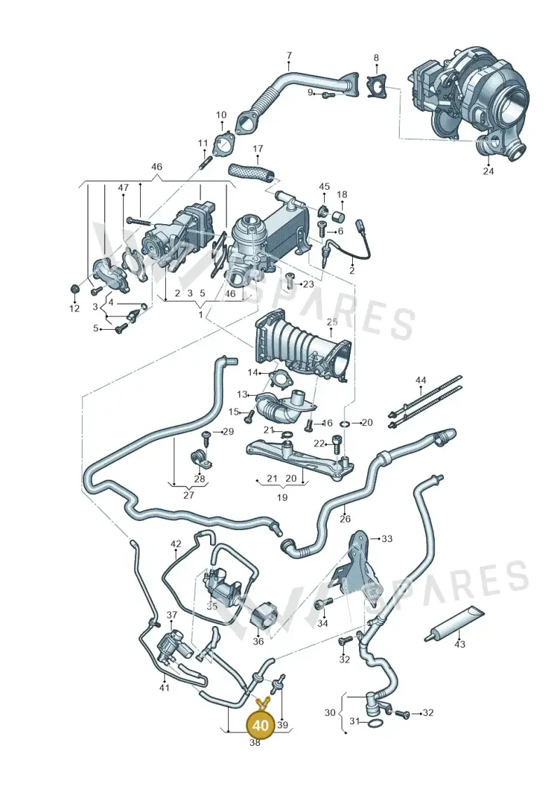 2D0129737A — Audi A6 2.0 (2018-) diagram 838131400, position 40
