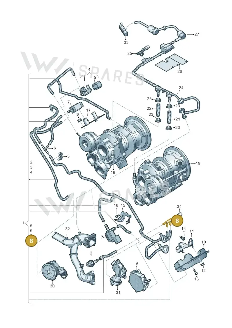 2D0133123 — Audi A6 2.0 (2018-) diagram 438133520, position 8