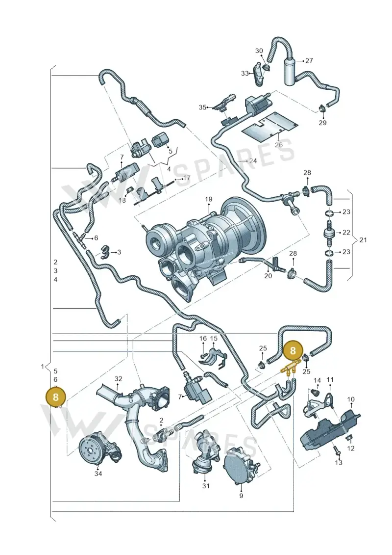 2D0133123 — Audi Q8 Quattro 3,0 (2018-) diagram 439133200, position 8