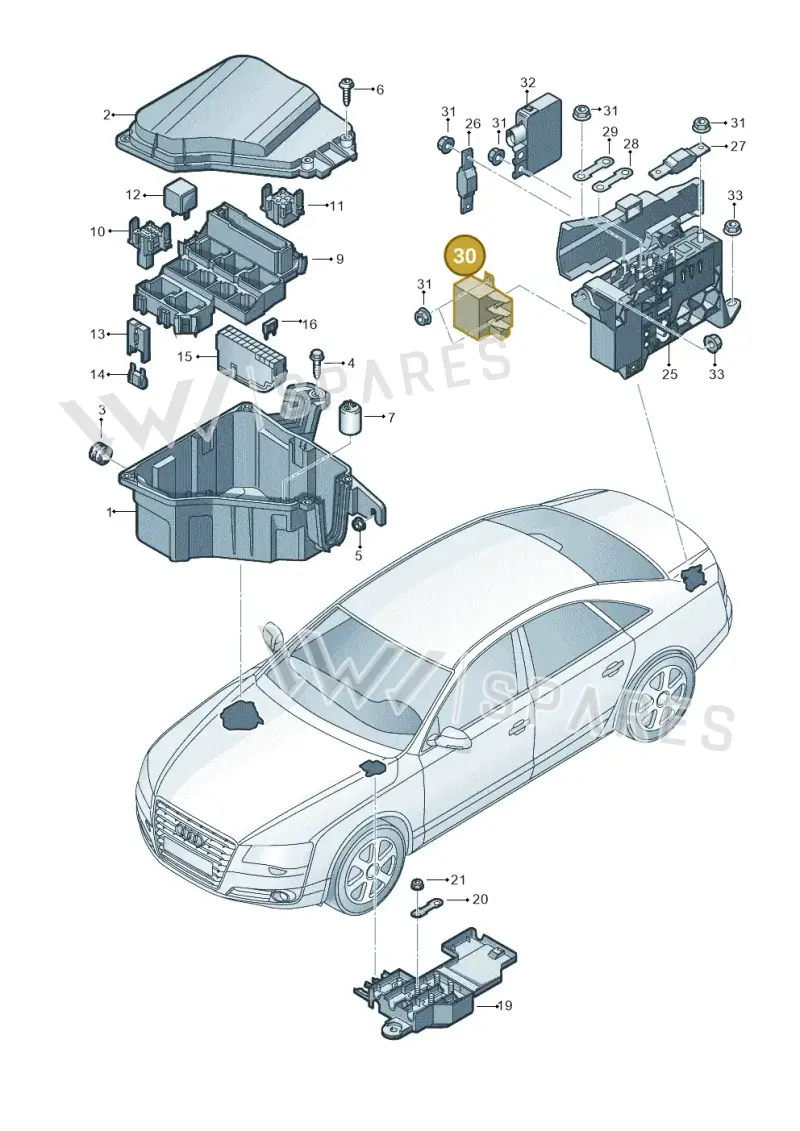 2D0951253B — Audi A8L qu. 3.0 TDI (2013-2018) diagram 771937200, position 30