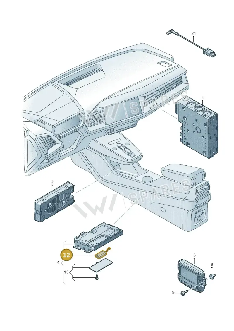 2GA915989 — Audi Q4 Sportback (2021-2022) diagram 89a035550, position 12