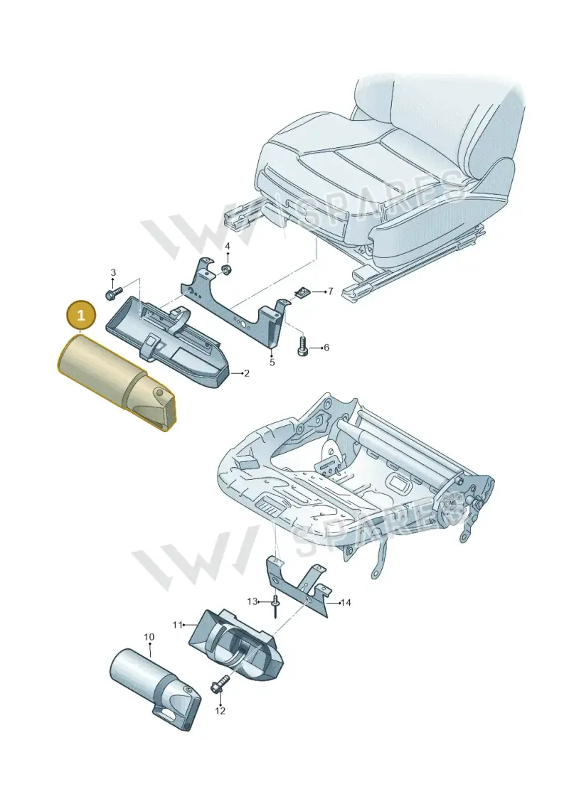 2HH860277 — Audi Q3 2.0 TDI (2014-2019) diagram 855860100, position 1