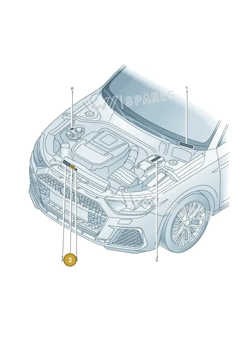 2Q0010001C — Audi A1 sportback 1.0 (2018-) diagram 592010100, position 3