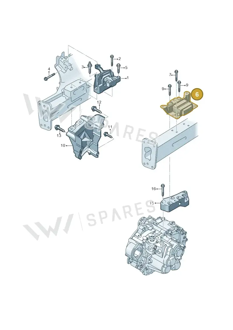 2Q0199555AE — Audi A1 sportback 1.0 (2018-) diagram 884199200, position 6