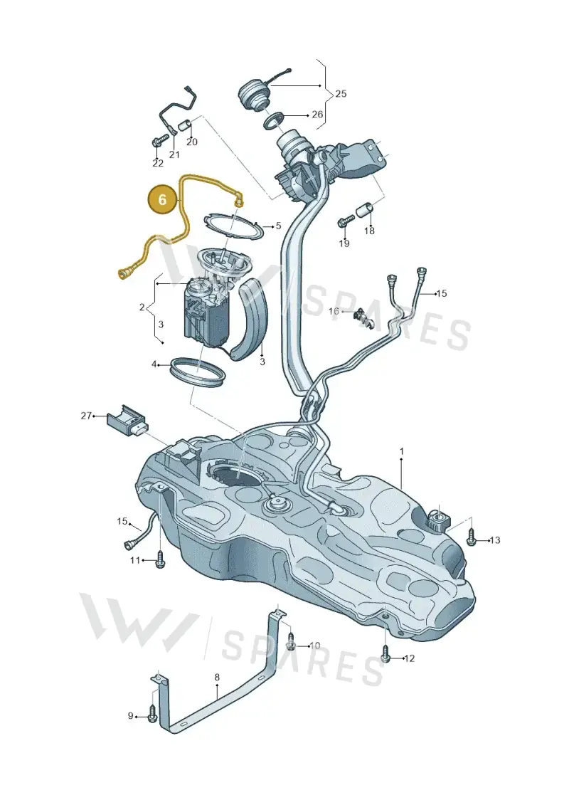 2Q0201293G — Audi A1 sportback 1.0 (2018-) diagram 592201000, position 6