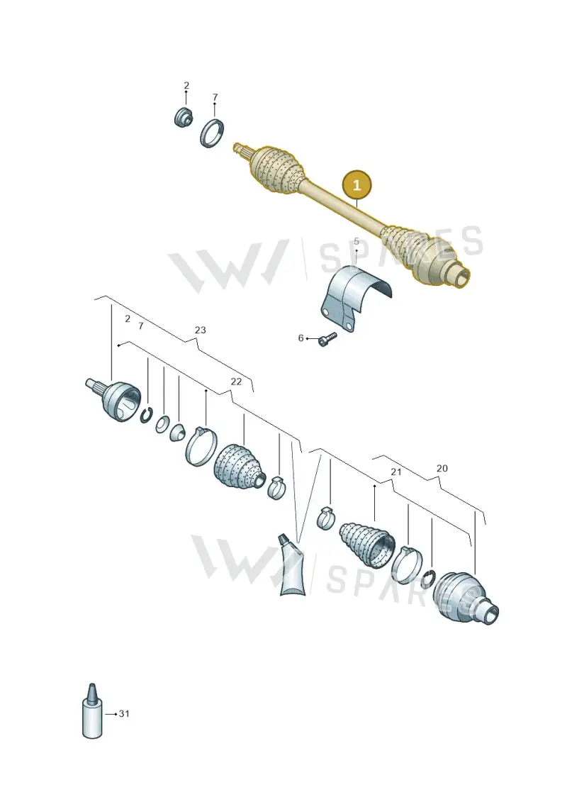 2Q0407272CD — Audi A1 sportback 1.0 (2018-) diagram 792407360, position 1