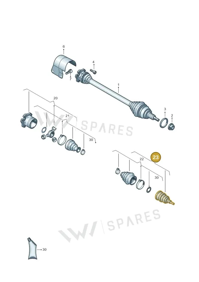 2Q0498099AX — Audi A1 sportback 1.0 (2018-) diagram 837407400, position 23