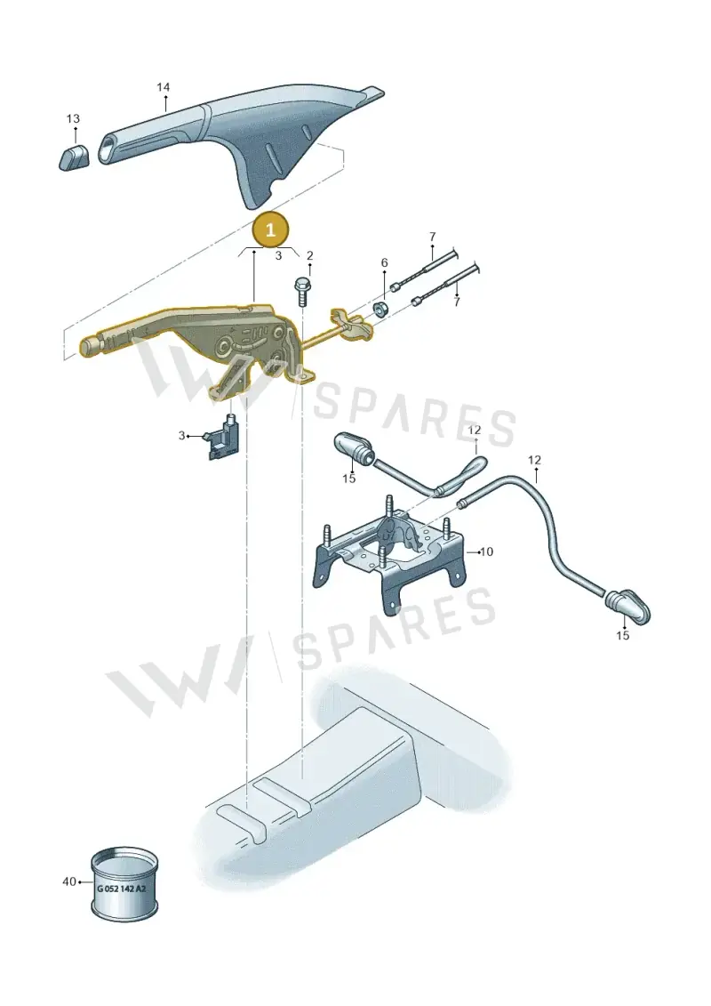 2Q0711303D — Audi A1 sportback 1.0 (2018-) diagram 837711500, position 1