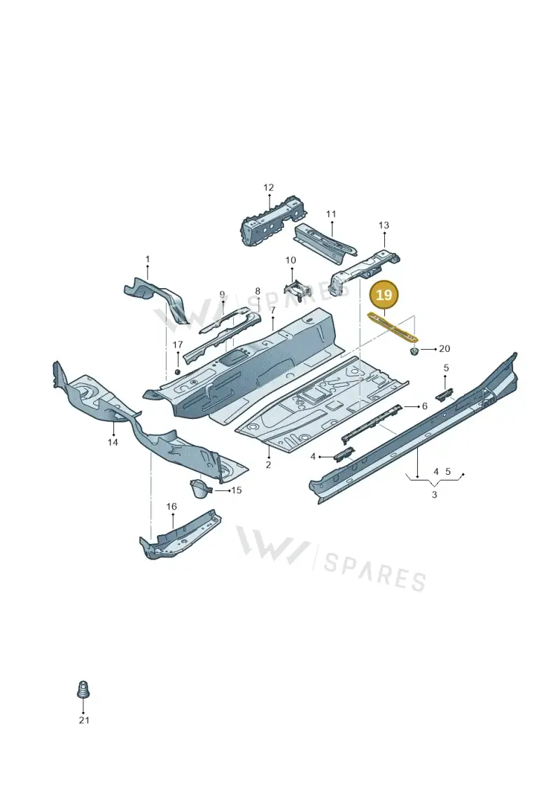 2Q0802128 — Audi A1 sportback 1.0 (2018-) diagram 592803100, position 19