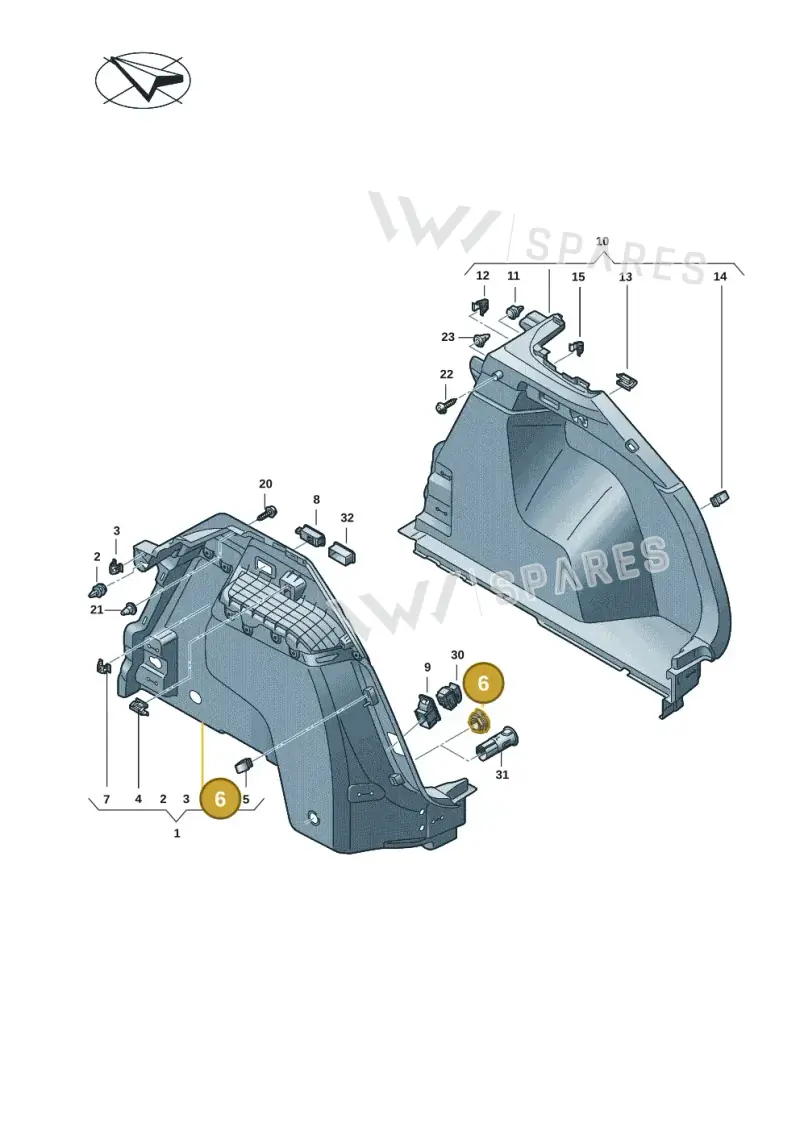 2Q0919341A9B9 — Audi Q4 Sportback (2021-2022) diagram 89a863850, position 6