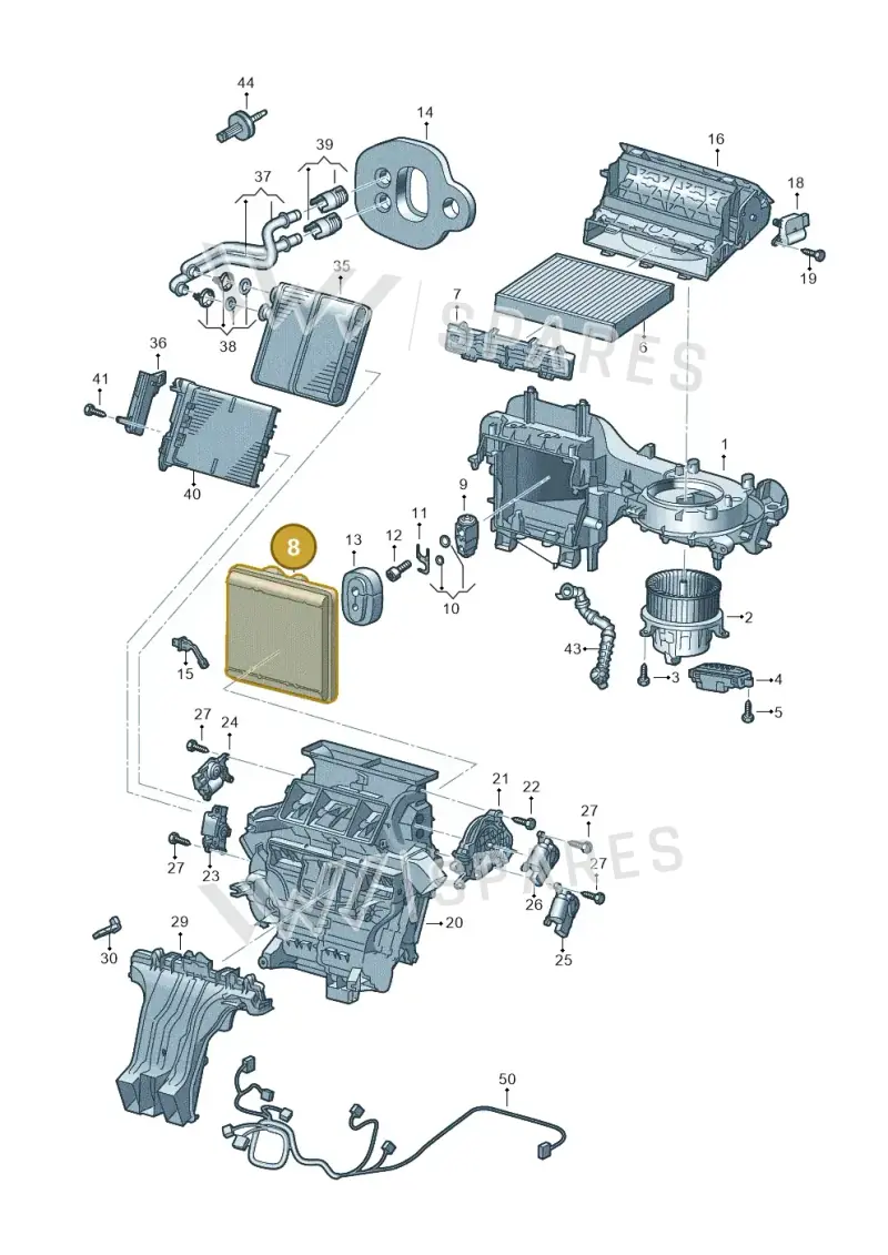 2Q1816100 — Audi A1 sportback 1.0 (2018-) diagram 837820200, position 8