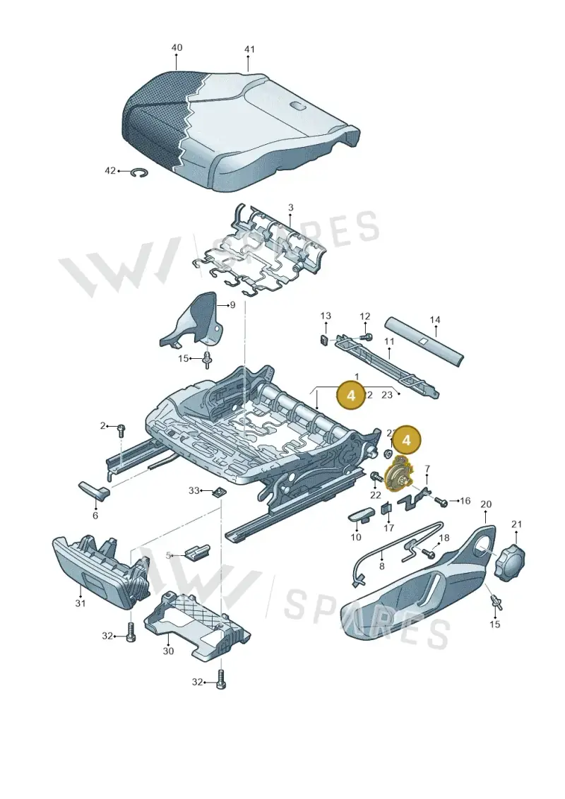 2Q4881053 — Audi A1 sportback 1.0 (2018-) diagram 592881000, position 4