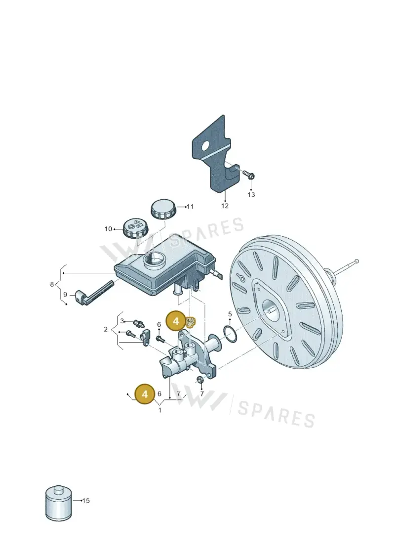 357611817 — Audi RSQ3 Sportback (2019-2024) diagram 890611110, position 4