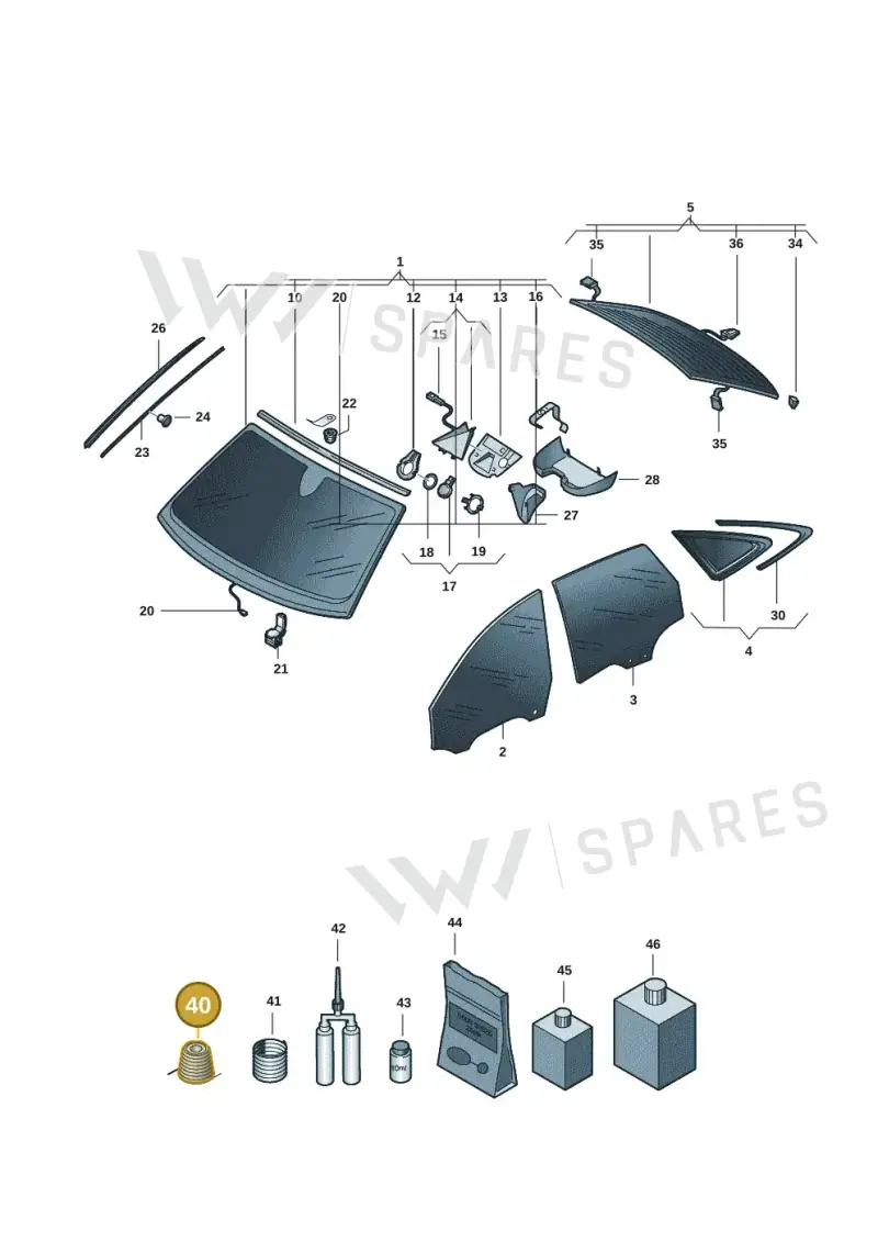 357853999B — Audi A5 Limo 2.0 (2024-) diagram 8wh845000, position 40