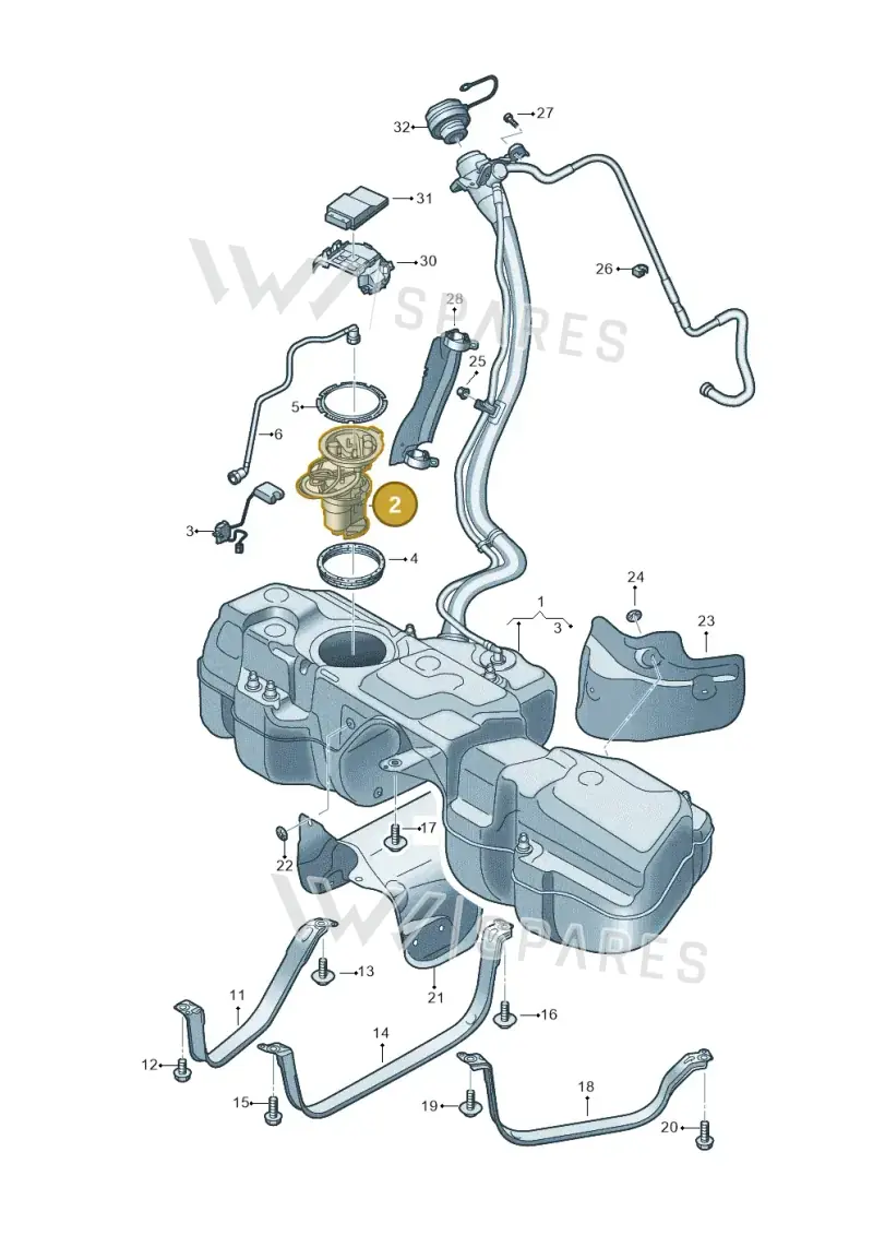 36A919087P — Audi RS Q8 (2019-2025) diagram 595201110, position 2
