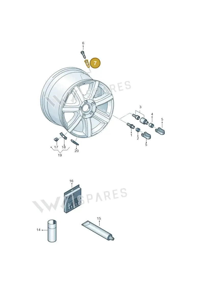 3B0601373A — Audi A1 sportback 1.0 (2018-) diagram 745601200, position 7