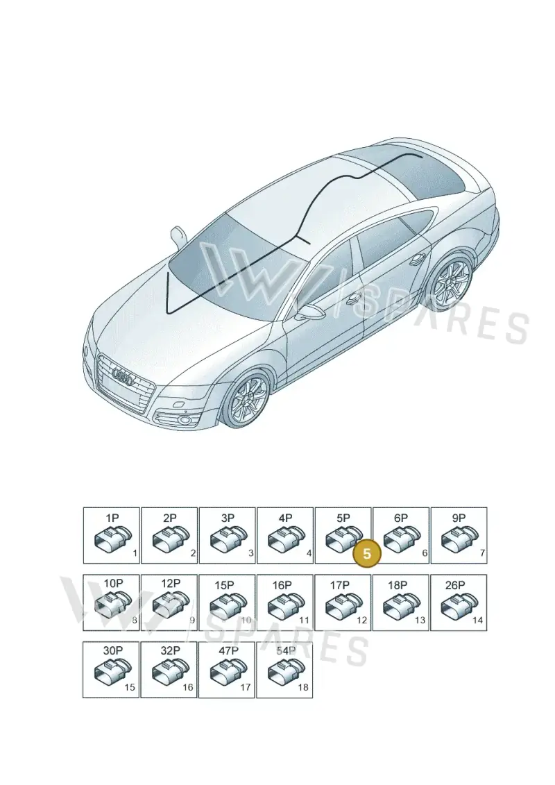 3B0972705 — Audi RS7 Sportback (2013-2018) diagram 765971850, position 5