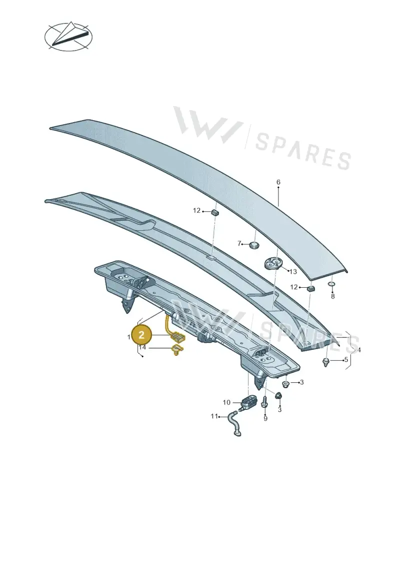 3B0972734 — Audi RS7 Sportback (2019-) diagram 435827500, position 2