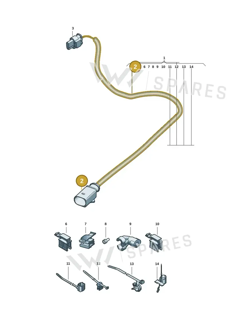 3B0973813 — Audi A5 Limo 2.0 (2024-) diagram 8wk972830, position 2