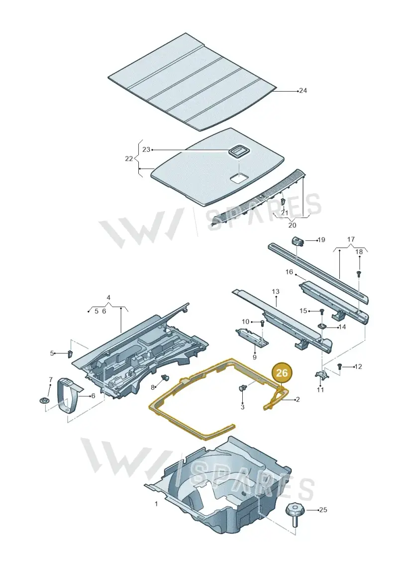 3B9860273 — Audi A4 2.0 (2015-2019) diagram 849863850, position 26