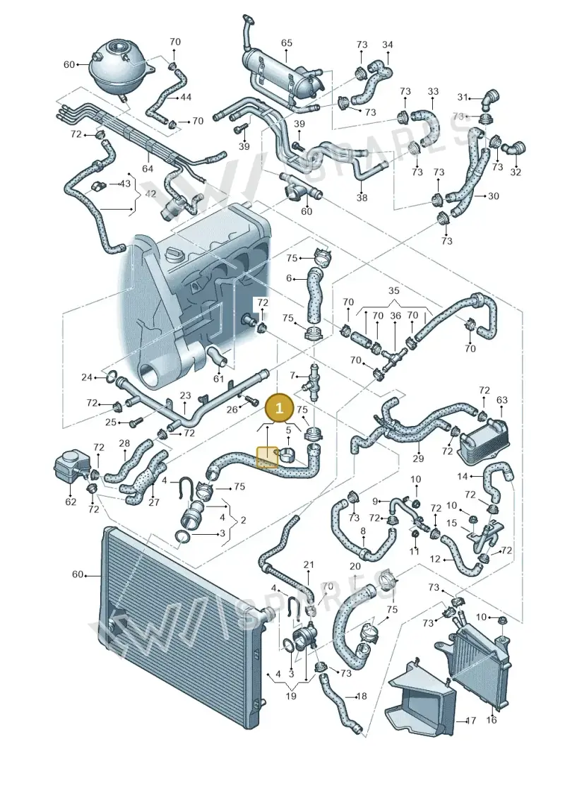 3C0121051L — Audi A3/S3/quattro (2005-2007) diagram 420121500, position 1